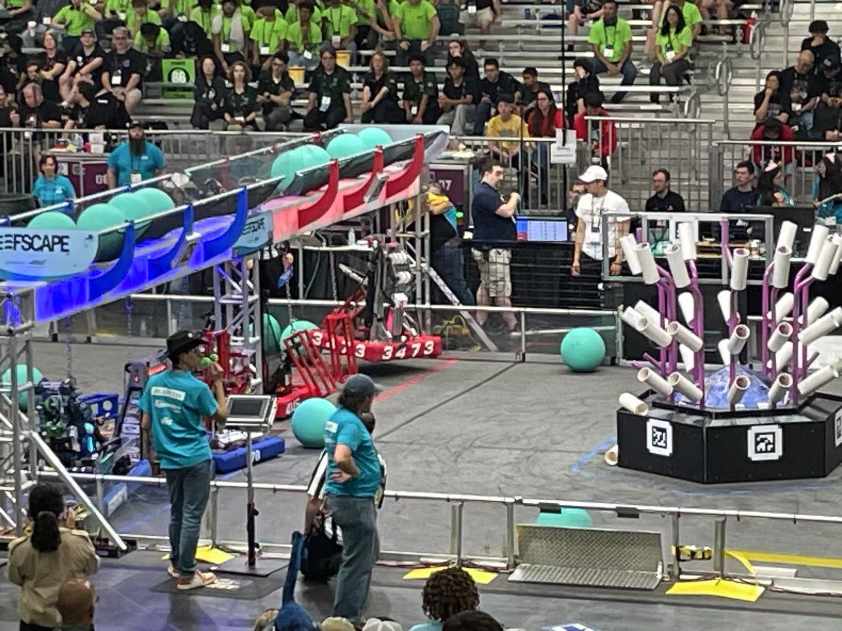 Robot climbing at World Championships